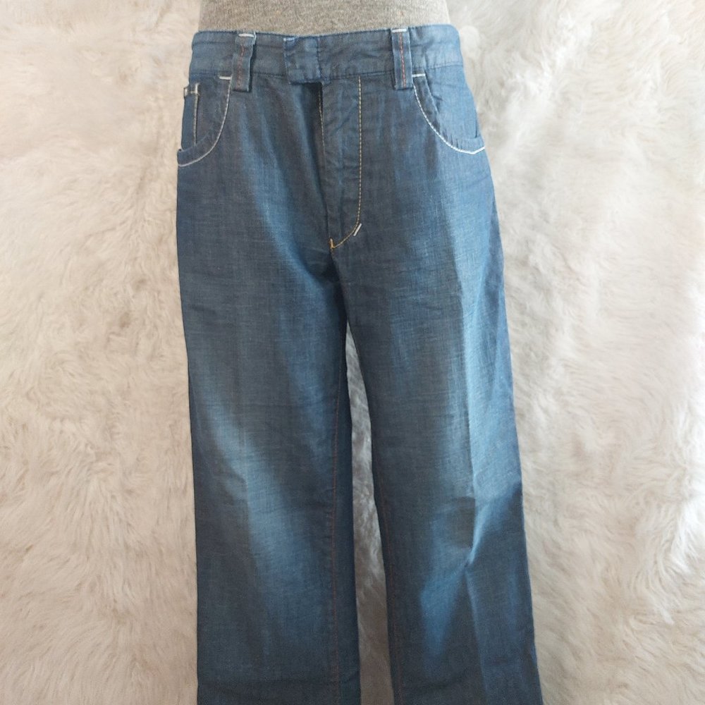 Hugo Boss Black Label Men's Nevada Blue Denim Boot Cut Jeans W35 / L34